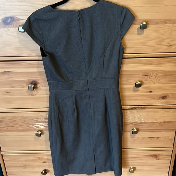 Calvin Klein slate gray sheath dress with zipper detail - gently preloved - Picture 2 of 10